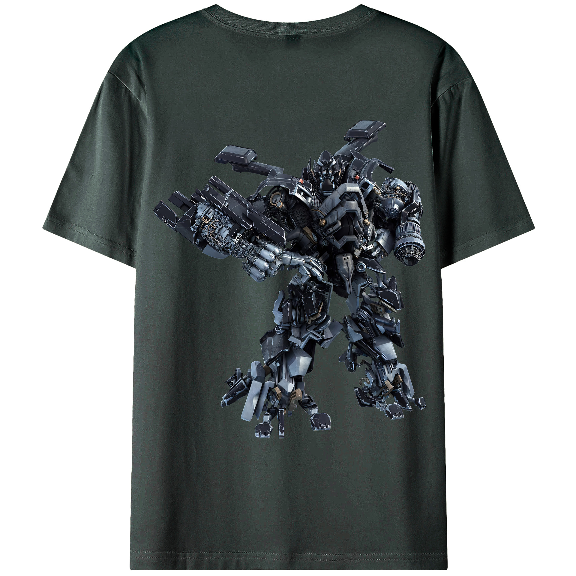 （画像用） Transformers トランスフォーマー 綿100％ メンズ半袖Tシャツ（バックプリント） 通気性